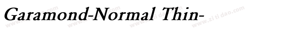 Garamond-Normal Thin字体转换